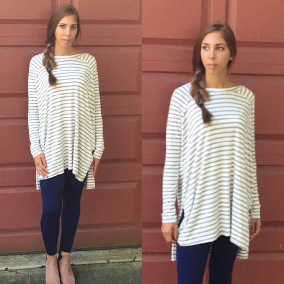 Long Sleeve Striped Tunic - Picture 4 of 4