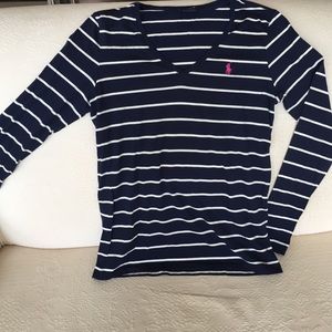 Ralph Lauren Sport Striped Long-sleeved Top, Sz M
