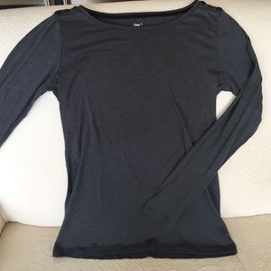 Gap Gray Long-Sleeved Top w/ Button Detail sz S