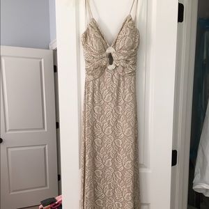 Cache long gown w/low cut back