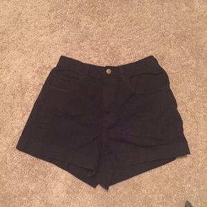 American Apparel stretch bull denim cuff shorts