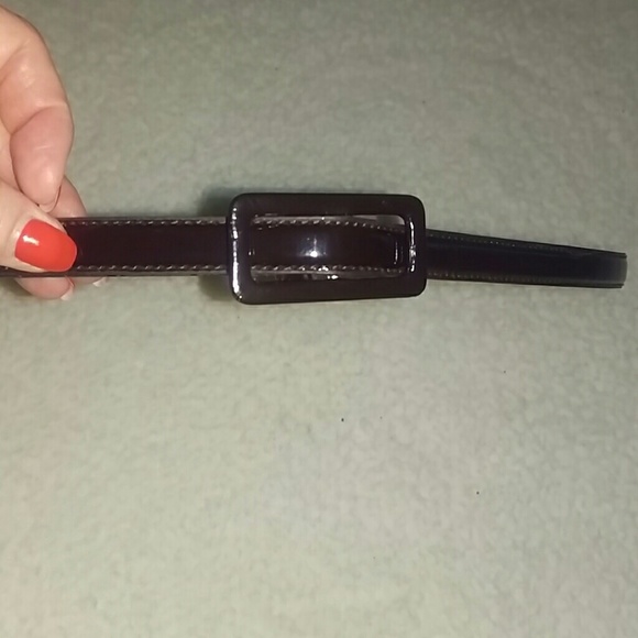 Super Skinny Black Patent Leather Belt "Smallish"