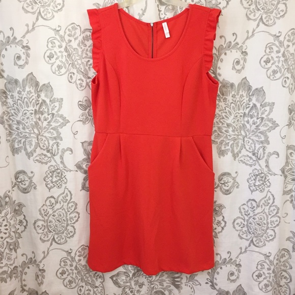 Xhiliration dress in tangerine