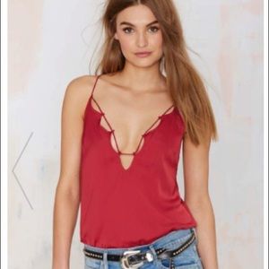 Nasty gal red shirt