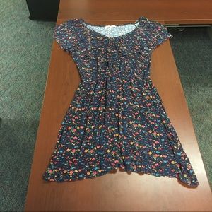 Stretchy Navy Floral Dress