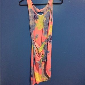 Tie dye high low dress