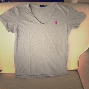 Ralph Lauren Sport Short Sleeve Gray Top sz M