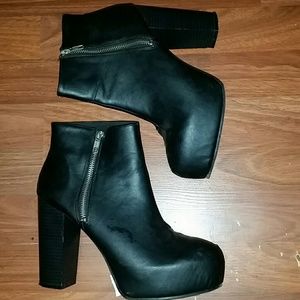 Black Platform Booties