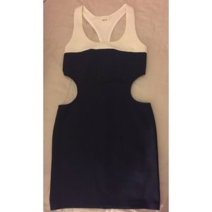 Navy/white cut out dress