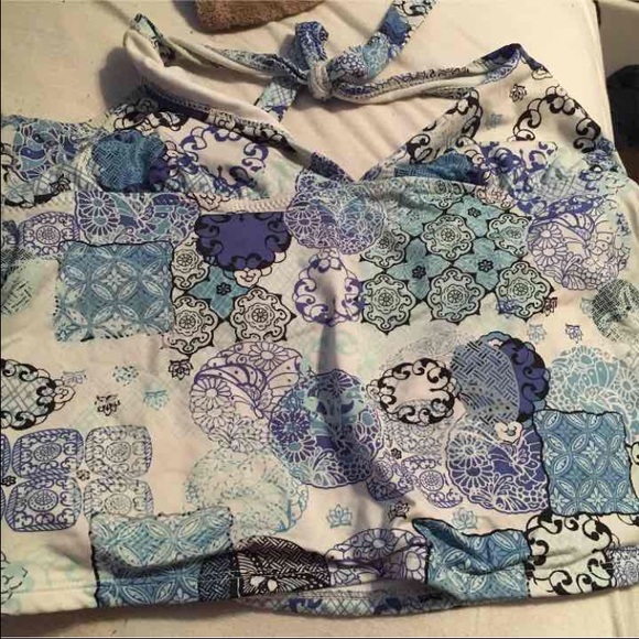 Cute blue and white bathing suit