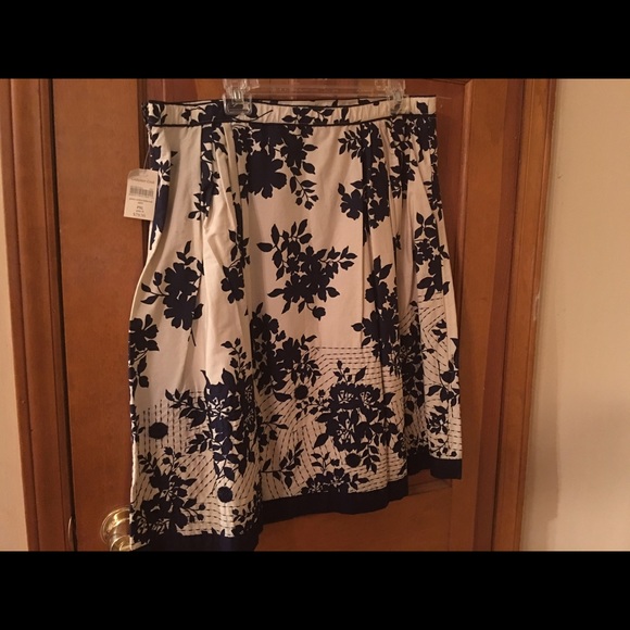 Print Embroidered Skirt