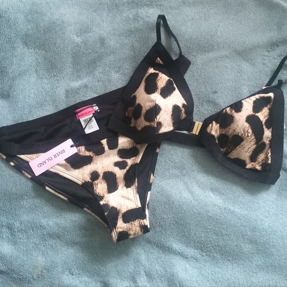 River Island Leopard Print Bikini