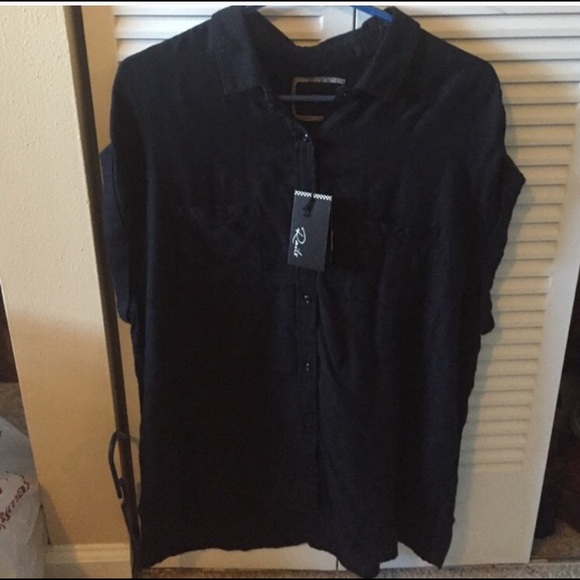Black Short Sleeve Rails Shirt