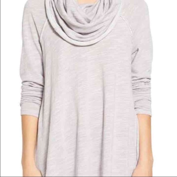 Tan free people cowlneck