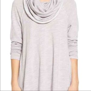 Tan free people cowlneck