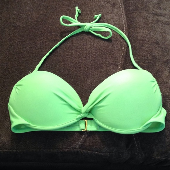 Lime green bikini top
