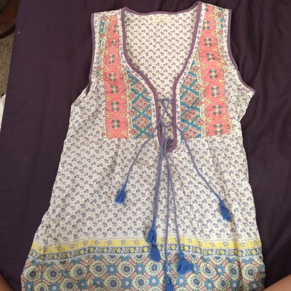 Pacsun lace up boho top!