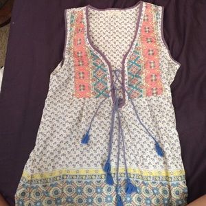 Pacsun lace up boho top!