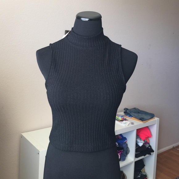 NWT Express Black Crop Top