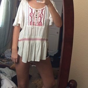 Free people lace up tunic