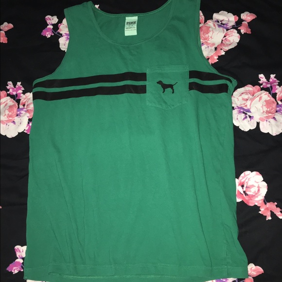 Vs Pink green muscle tank. ONLY WANTING TO TRADE