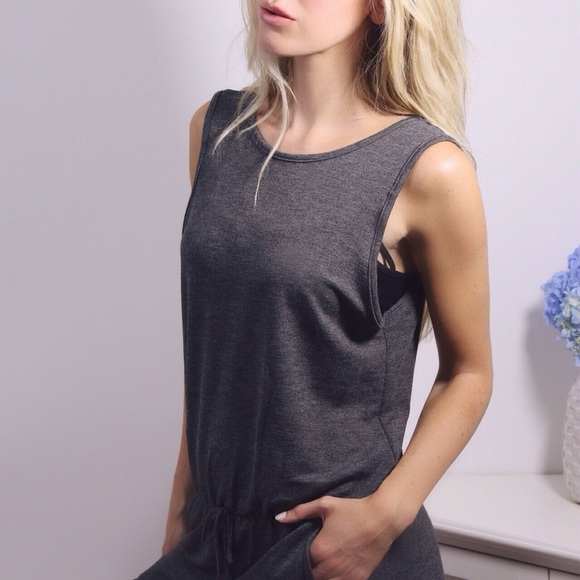 SOLD OUT Charcoal Romper - Picture 3 of 4