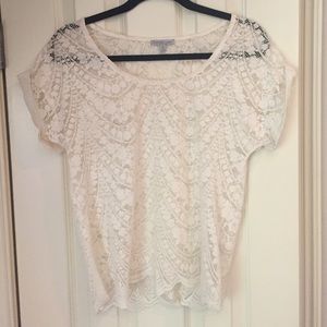 White lacy top!