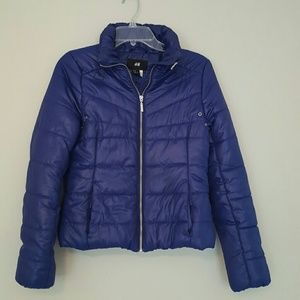 Electric Blue Puffer Coat