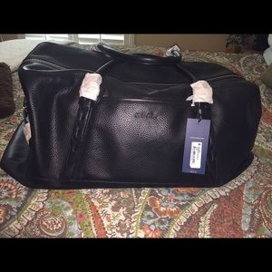 Authentic Cole Haan black leather tote bag