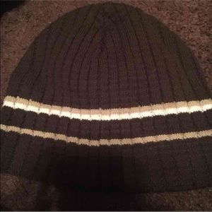Brown north face beanie