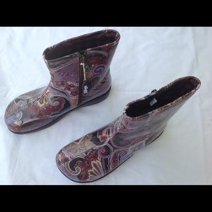 Alegria Rainboots Raina Brown Paisley Womens