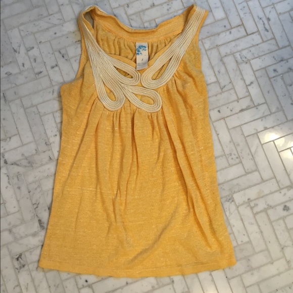 Yellow Anthropologie tank top
