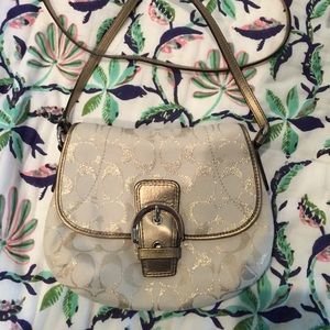 Coach metallic cross body bag