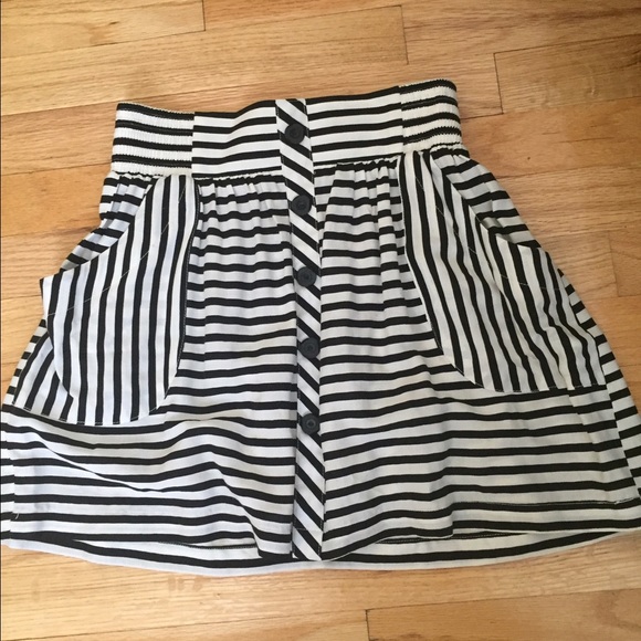 Striped skater skirt