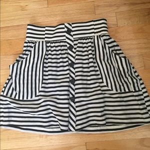 Striped skater skirt