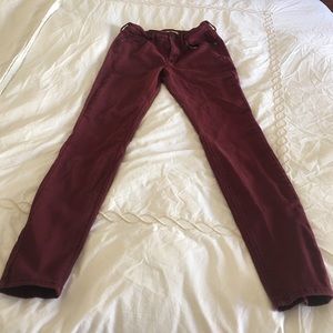PACSUN skinny high-rise burgundy jeans
