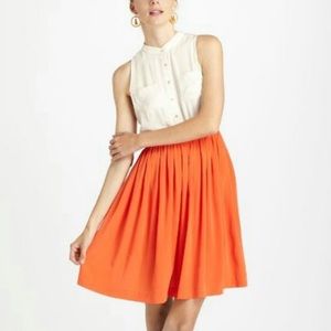 Orange and creme anthropologie dress size 6
