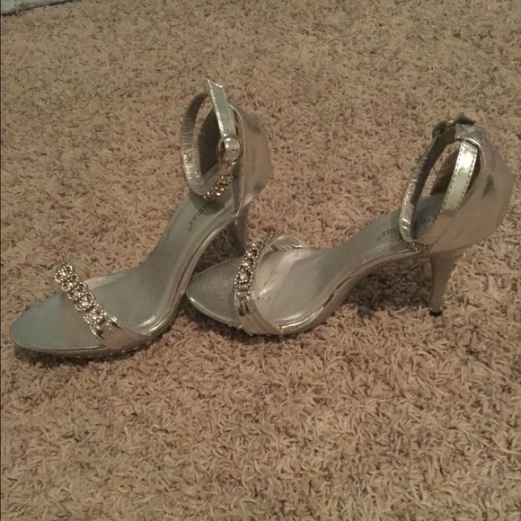 Silver high heels!!