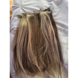 real human hair extension set