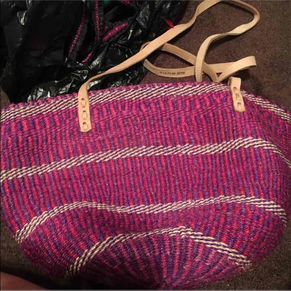 Pink and purple tote bag