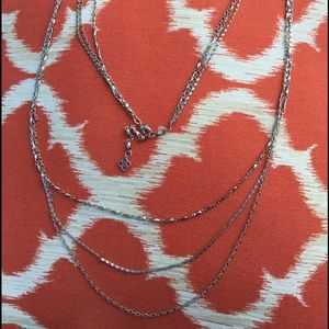 Stella & Dot Silver Layered Necklace