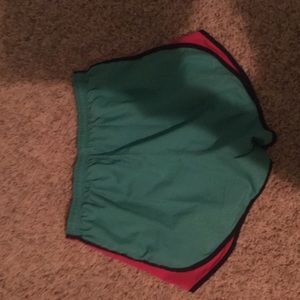 blue and pink nike running shorts!