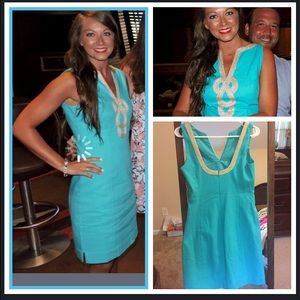 EUC Turquoise/gold Lilly Pulitzer-worn once Size 4