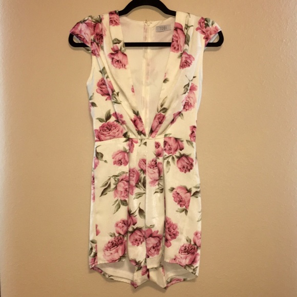 Deep v-cut romper