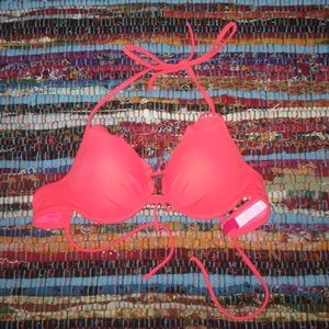 Bright coral Swim top 32B