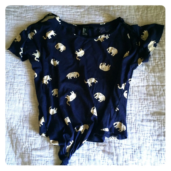Elephant crop top