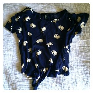 Elephant crop top