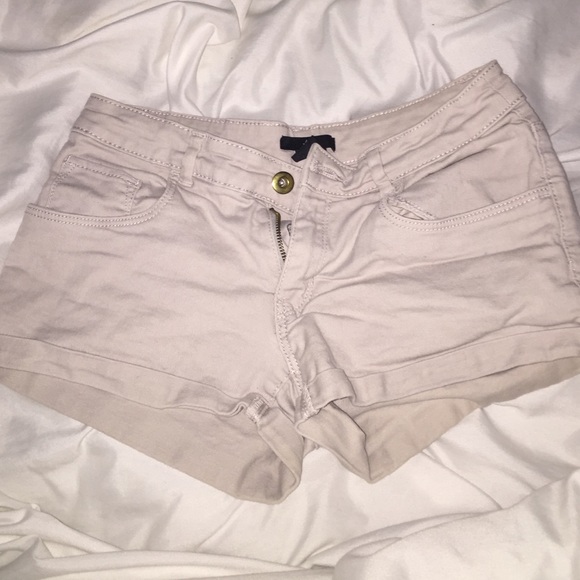 Tan denim h&m shorts