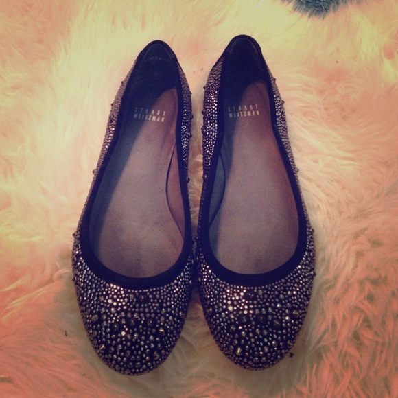 Stuart Weitzman Glitter Flats