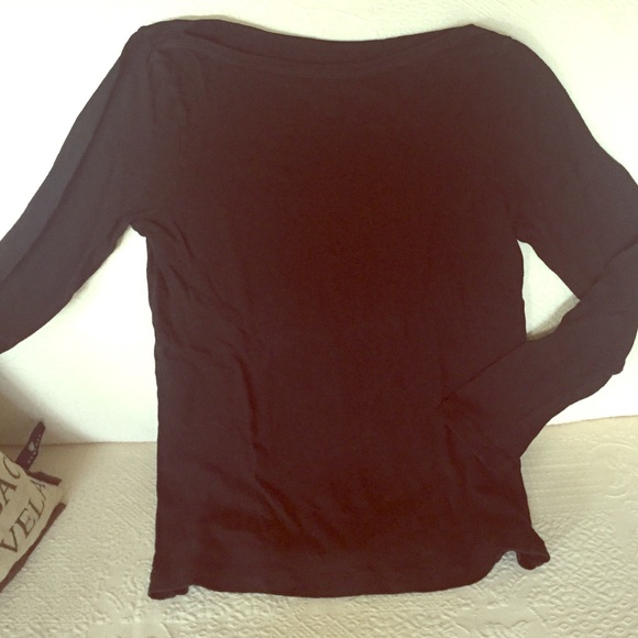 J. Crew Black Painter's T, sz M